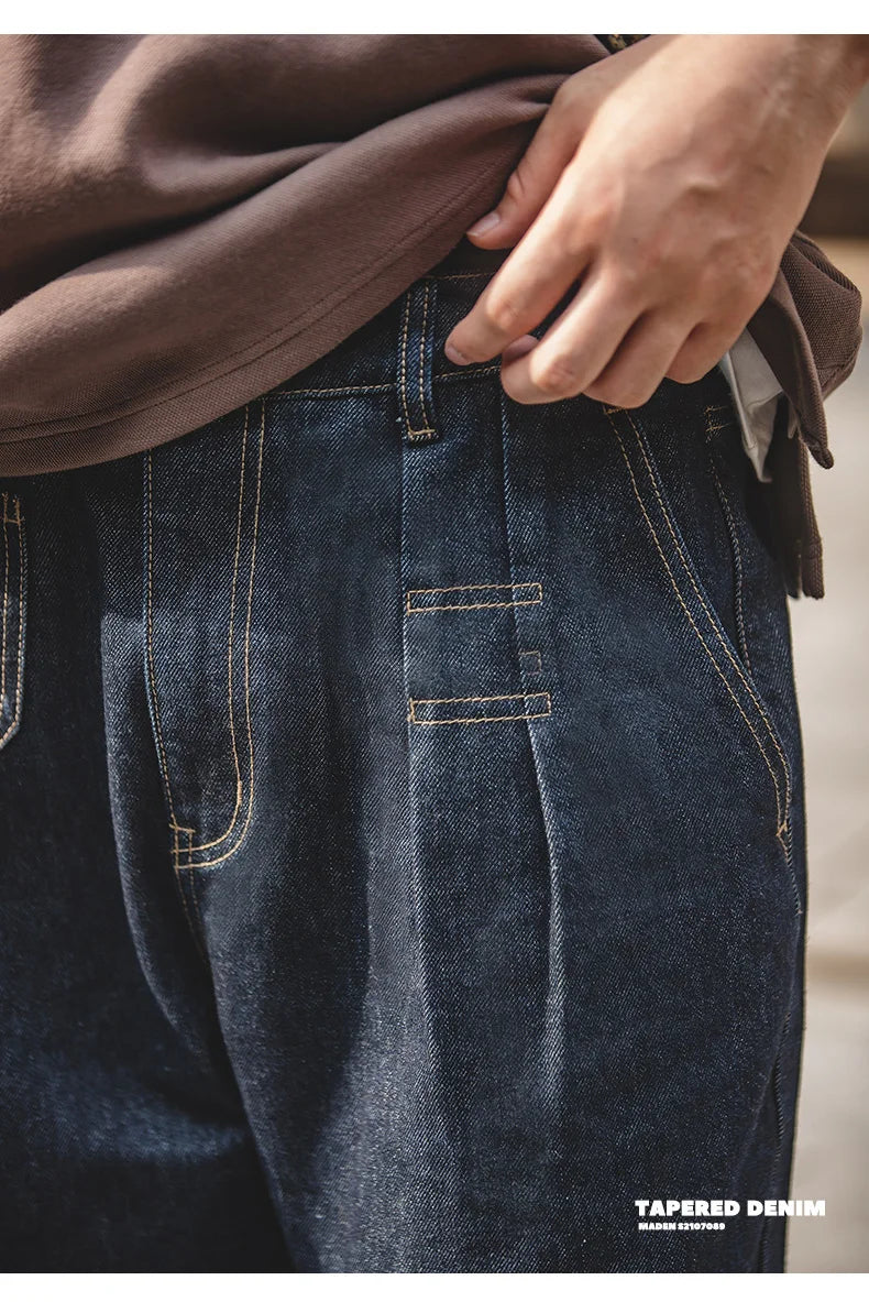 Men's Retro Baggy Denim Jeans | Wide Leg Casual Trousers