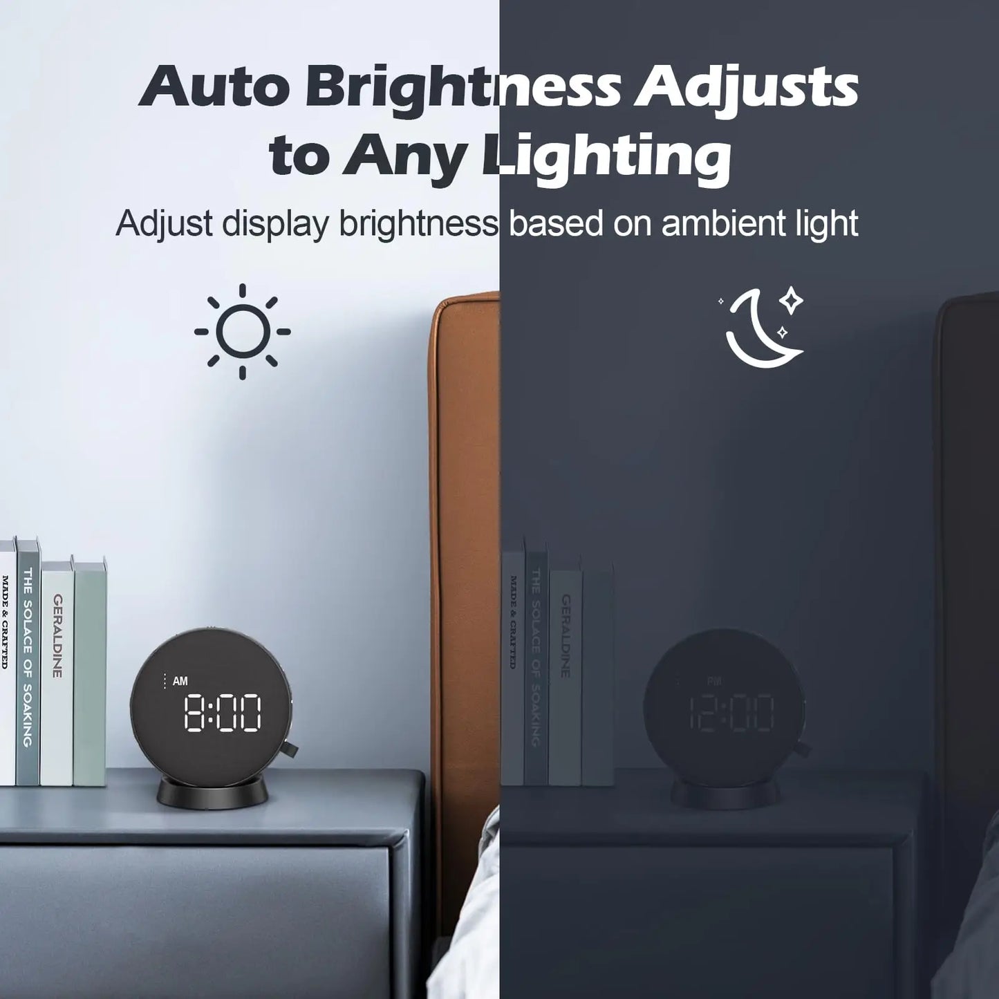 Loud Vibrating Alarm Clock for Heavy Sleepers | Wireless Charging