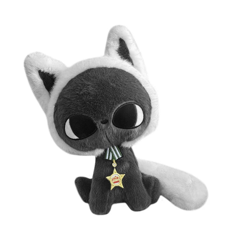 Kawaii Celestial Black Cat Plush Toy | Elegant Moonlight Design
