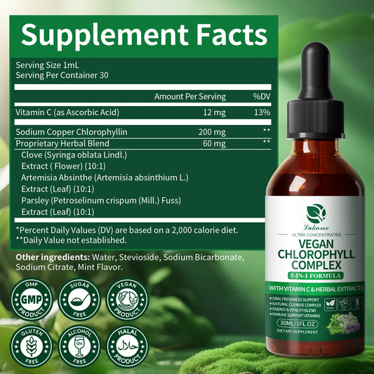 Chlorophyll Liquid Drops | Natural Cleansing & Immune Support