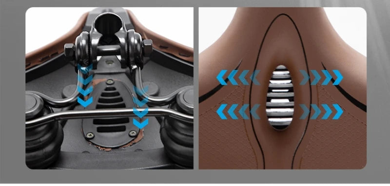 Oversized Comfortable Bike Seat | Soft Waterproof Replacement Saddle