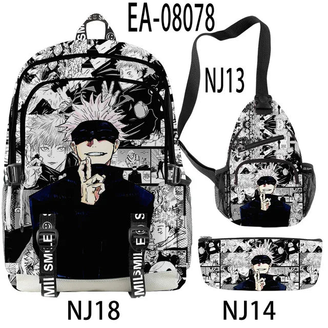 Anime-Inspired School Backpack | Trendy Laptop Bag for Teens
