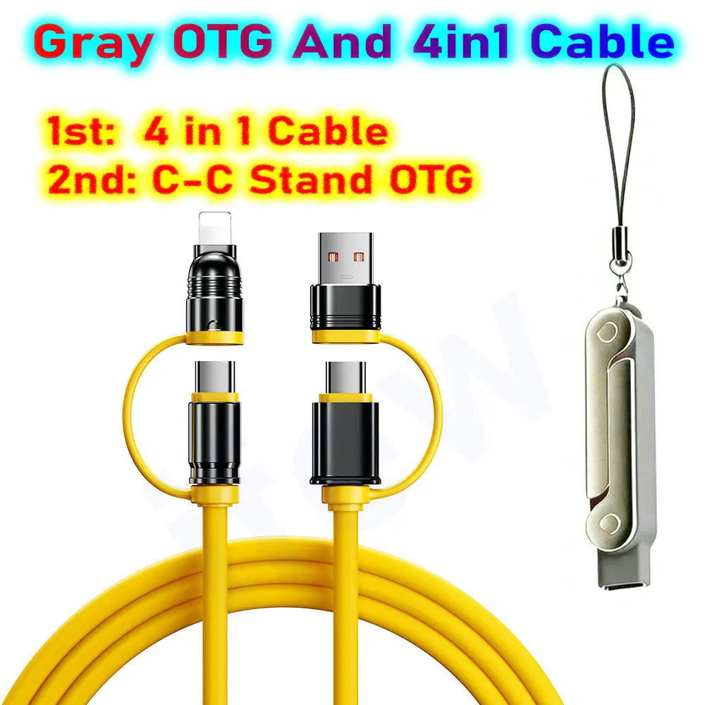 USB Type C Flat Charger Cable with Kickstand | 240W Charging