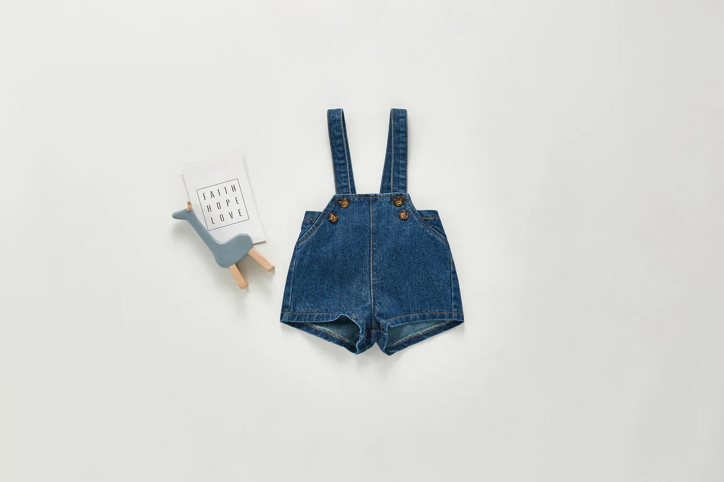 Unisex Baby Denim Romper | Comfortable & Versatile Toddler Outfit