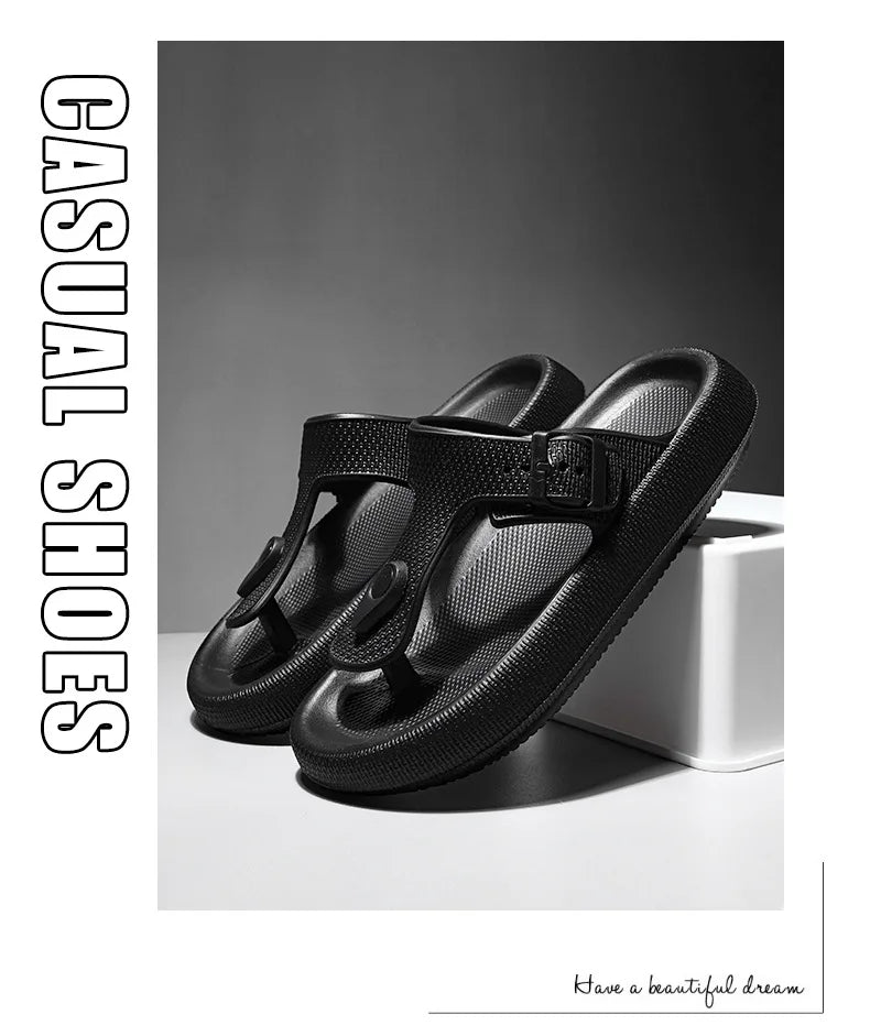 Men's Adjustable Buckle Flip Flops | Summer Beach Sandals