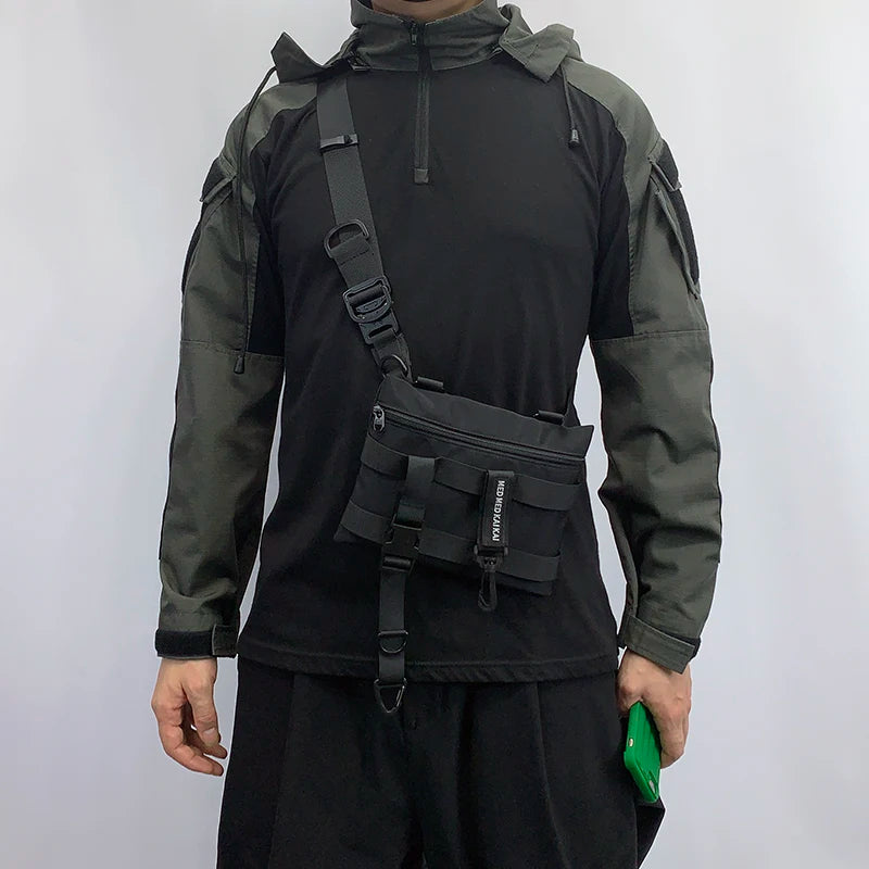 Tactical Techwear Style Crossbody Sling Bags Men Multi-function Chest Bags Y2K High Street Waist Bags Bolsos Para Hombre сумка