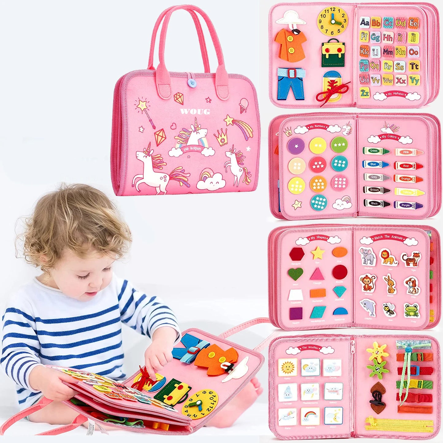 Montessori Busy Board | Toddler Sensory Activity for Skill Development