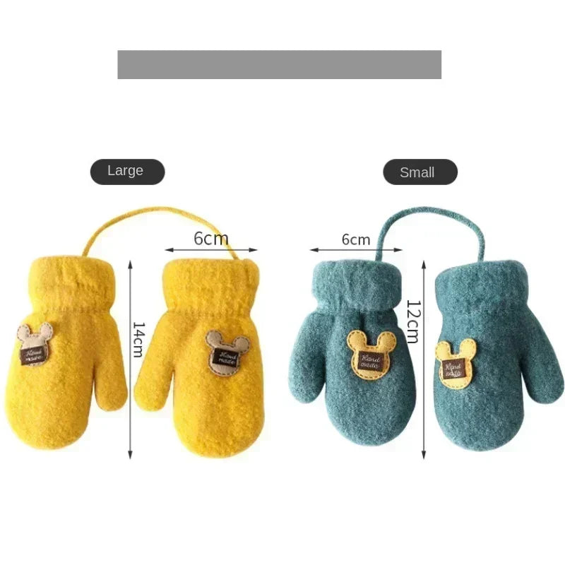 Warm Winter Mittens for Kids | Plush Mohair Gloves for Girls & Boys