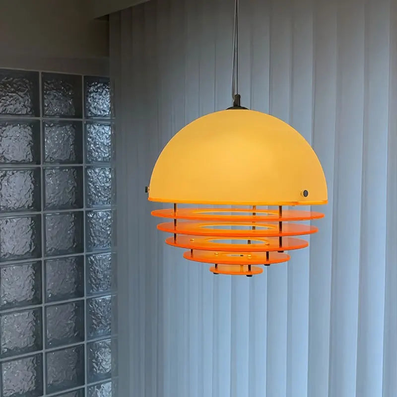 Lámpara colgante vintage atardecer estilo retro Bauhaus | Iluminación de ambiente elegante