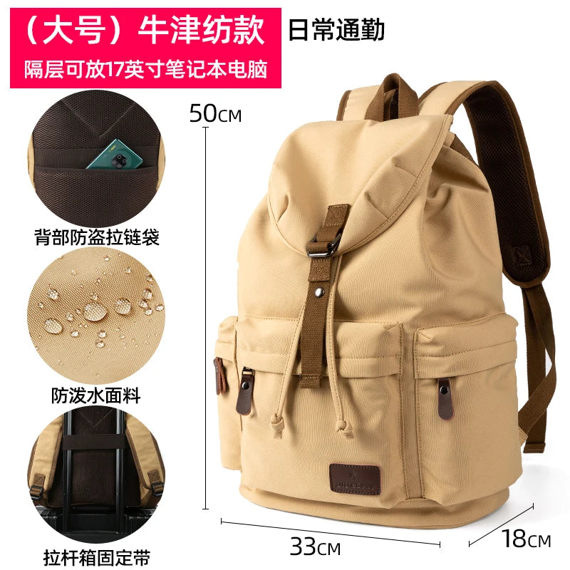 Vintage Large Capacity Backpack for Laptops | Durable Casual Bag