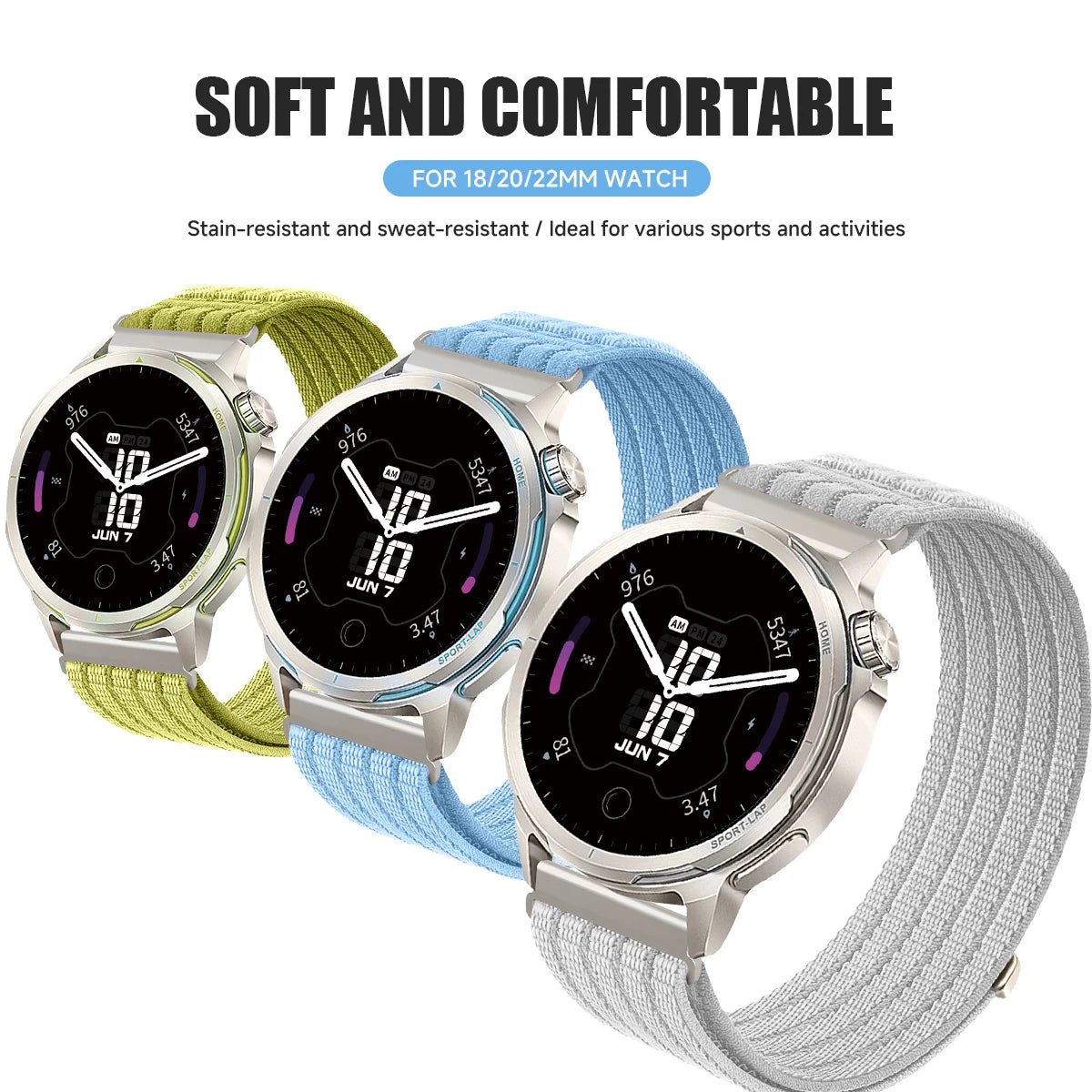Nylon Loop Watch Strap | Versatile 18mm, 20mm & 22mm Options