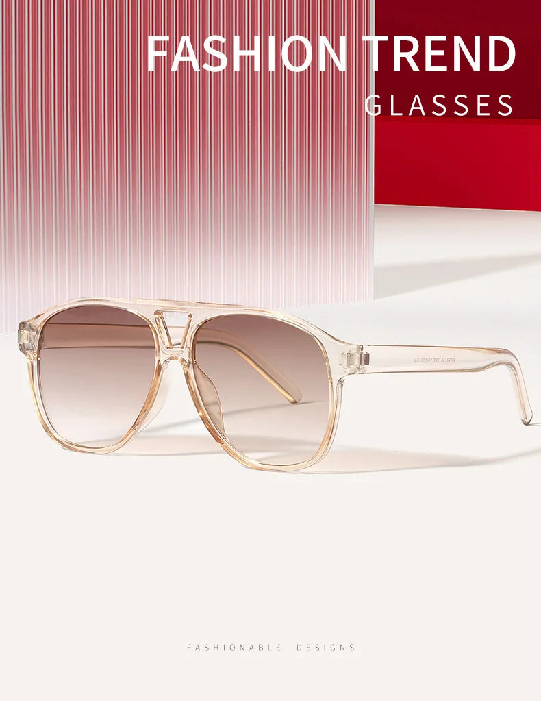 Luxury Big Frame Pilot Sunglasses | Trendy UV400 Shades
