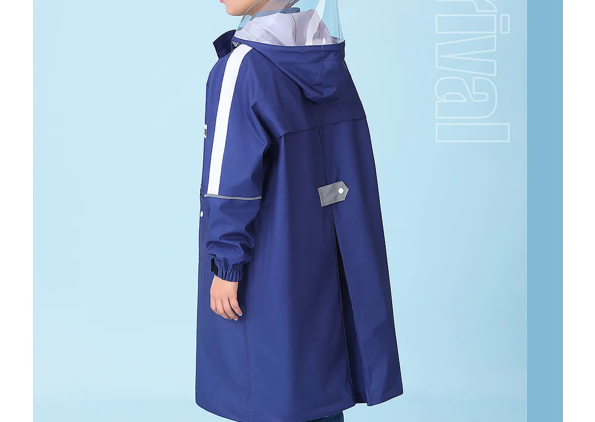 Children's Waterproof Raincoat with Schoolbag | Perfect for School Days