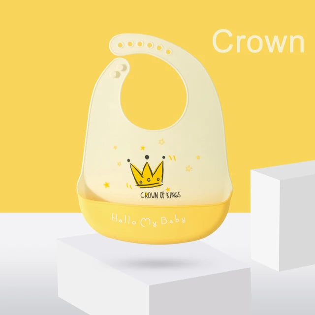 Waterproof Silicone Baby Bibs | Adjustable Cute Feeding Aprons