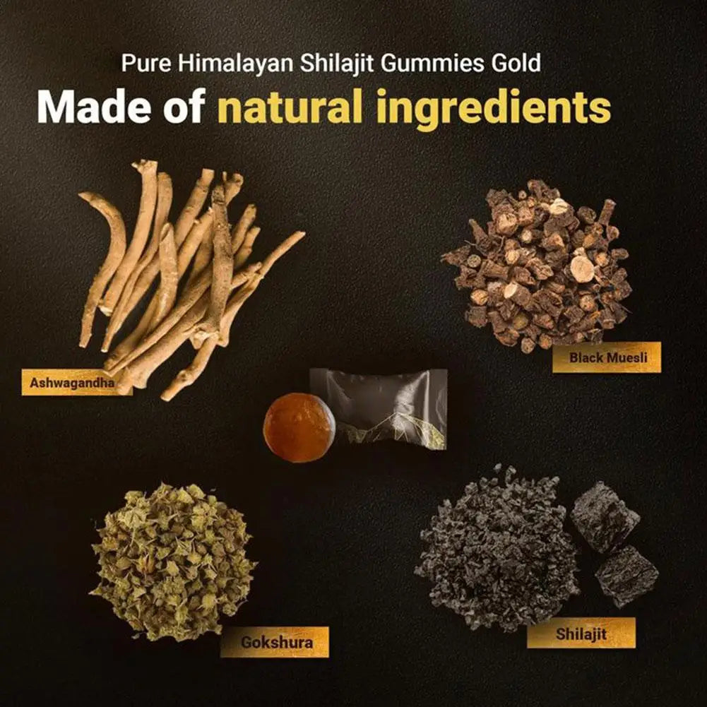 60pcs Himalayan Shilajit Gold Gummies | Boost Immunity & Strength