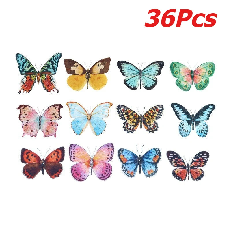 36pcs Lifelike Butterfly Decorations Set | Vibrant Wedding & Party Decor