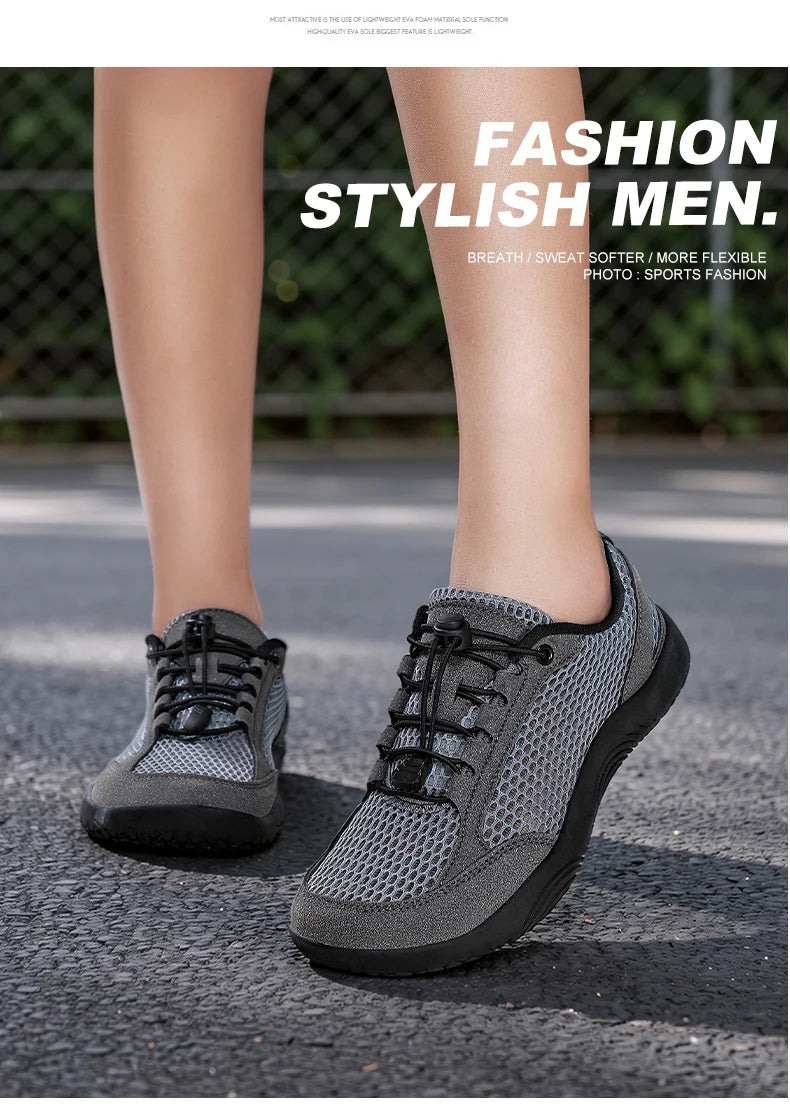 Wide Fit Casual Sports Shoes | Breathable Non-Slip Comfort