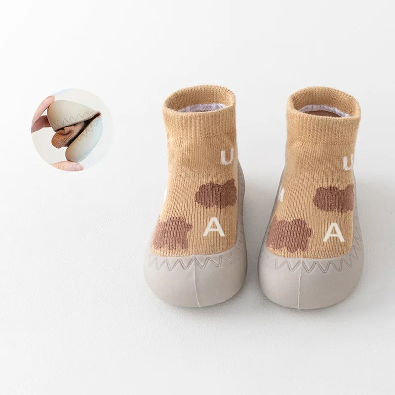 Cute Cartoon Baby Socks Shoes | Soft Rubber Sole for First Walkers
