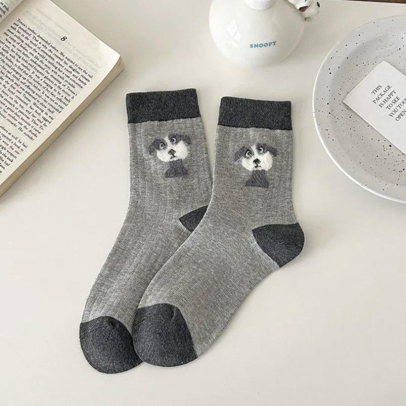 Cute Cartoon Animal Socks for Women | Kawaii Mid-Calf Style