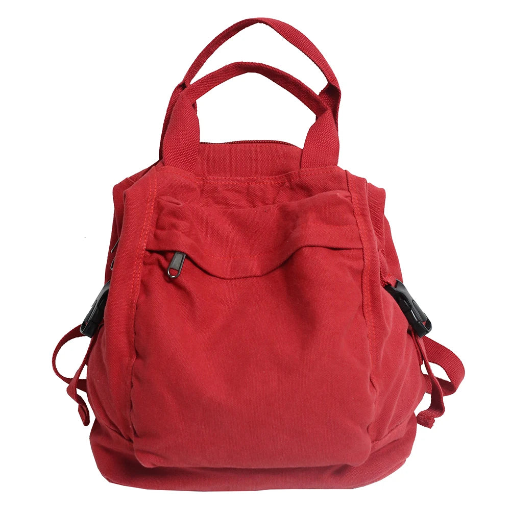 Vintage Canvas Backpack for Women | Stylish School Bag
