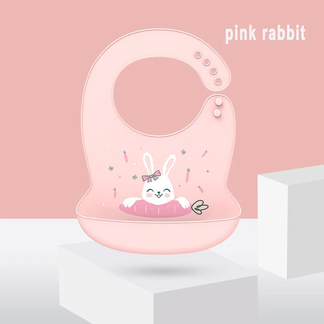 Waterproof Silicone Baby Bibs | Adjustable Cute Feeding Aprons