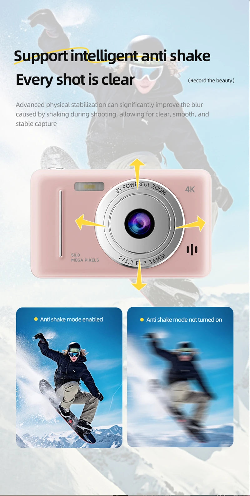 Portable 4K CCD Retro Digital Camera | 50MP Autofocus Photography