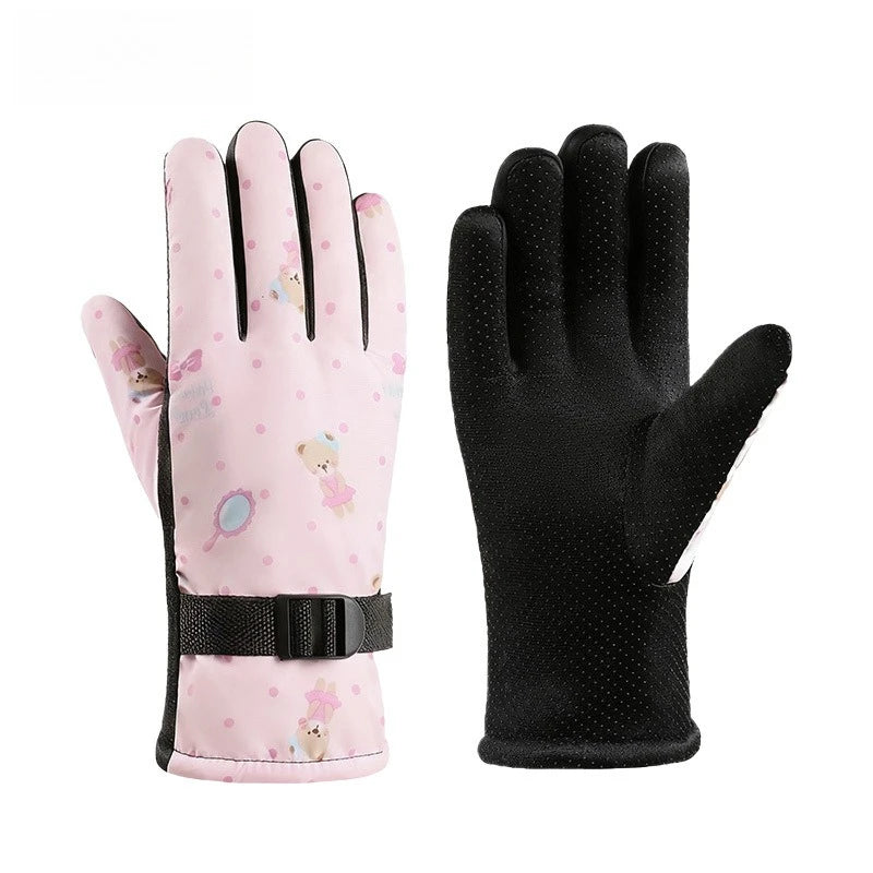 Women's Velvet Touchscreen Ski Gloves | Waterproof & Windproof