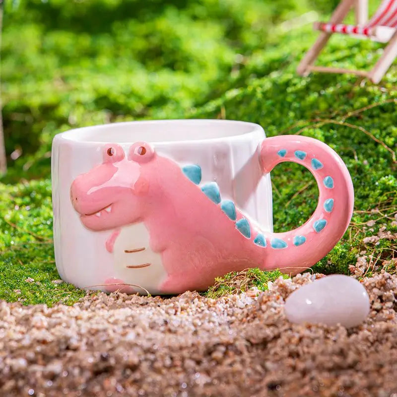 Cute Dinosaur Mug | Colorful Ceramic Coffee Cup for Home & Gifts