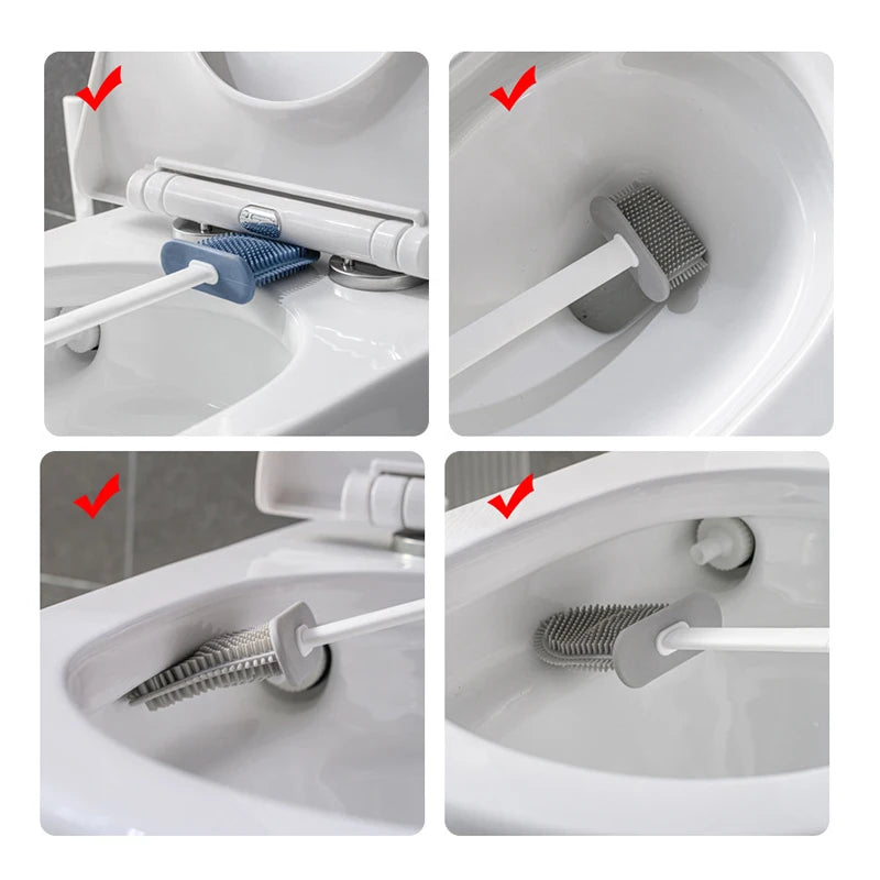 Wall Hanging Toilet Brush with Holder | Soft Bristles WC Cleaner