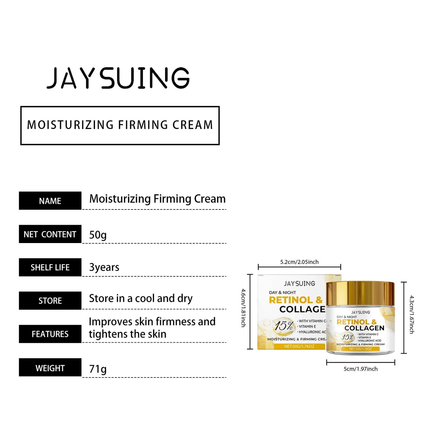 Collagen Moisturizing Facial Cream for Radiant Skin & Firmness