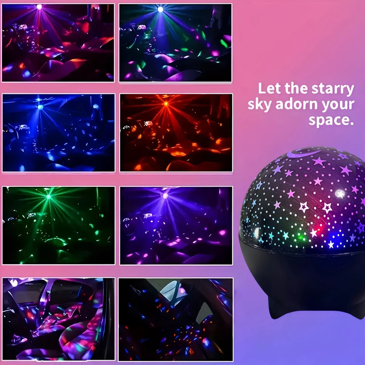 RGB Starry Moon Galaxy Projection Lamp | Kids Room Decor