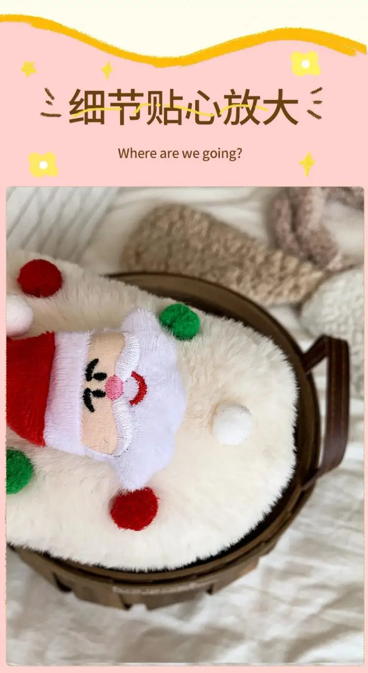 Christmas Kids Plush Slippers | Warm Cotton Indoor Shoes