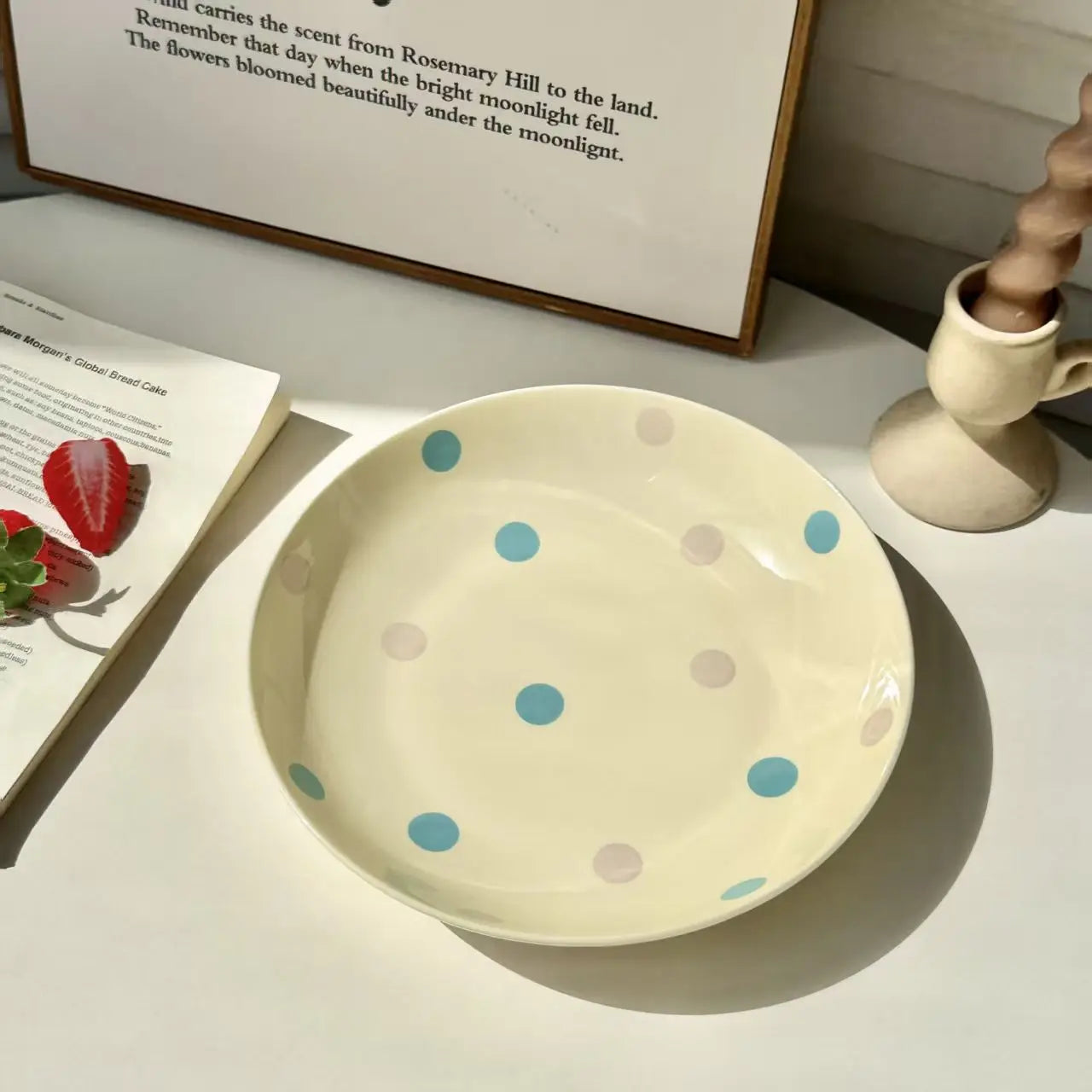 Hand-Painted Floral Ceramic Deep Plates | Vintage Dinner Dishes