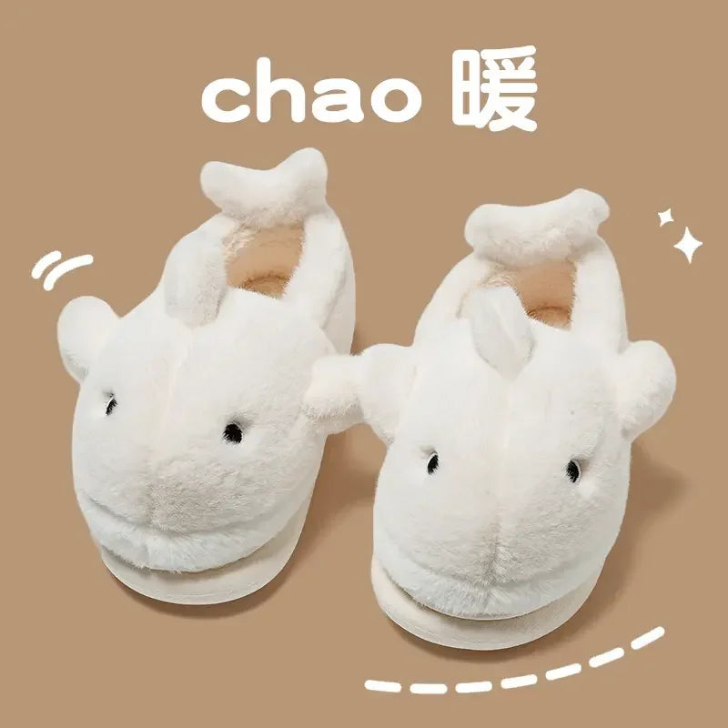 Cozy Shark Pattern Home Slippers for Men & Women | Warm Comfort