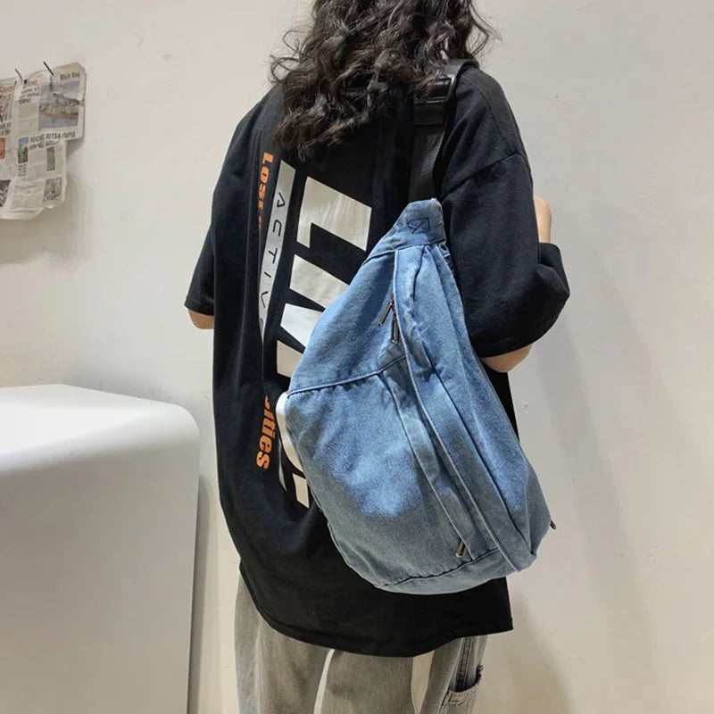 High Quality Denim Waist Bag | Stylish Crossbody Fanny Pack