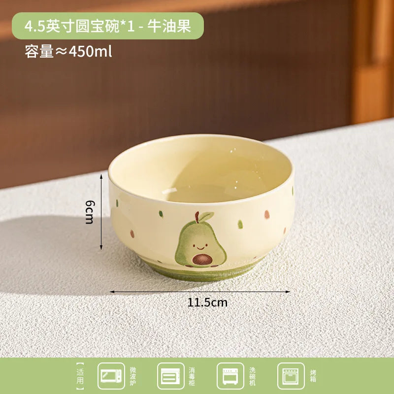 Cute Ceramic Cartoon Bowls | Perfect for Desserts & Noodles