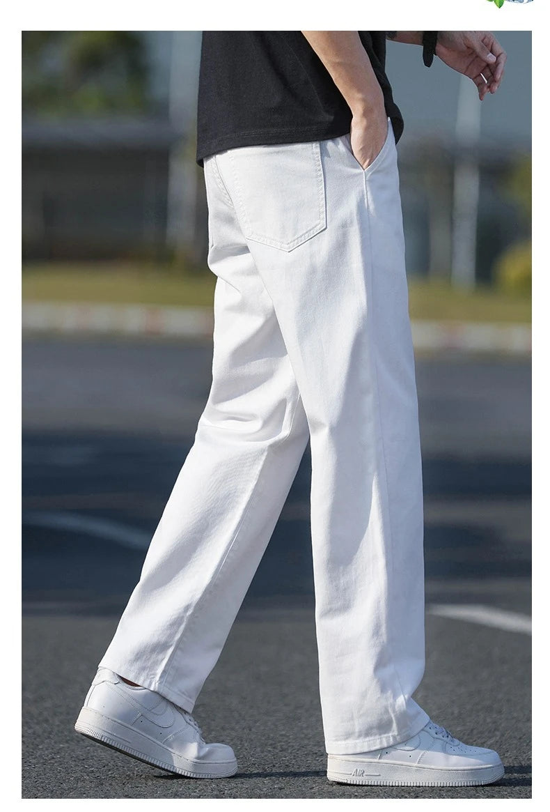 Men's Casual Loose Jeans | Lightweight Breathable Denim Pants