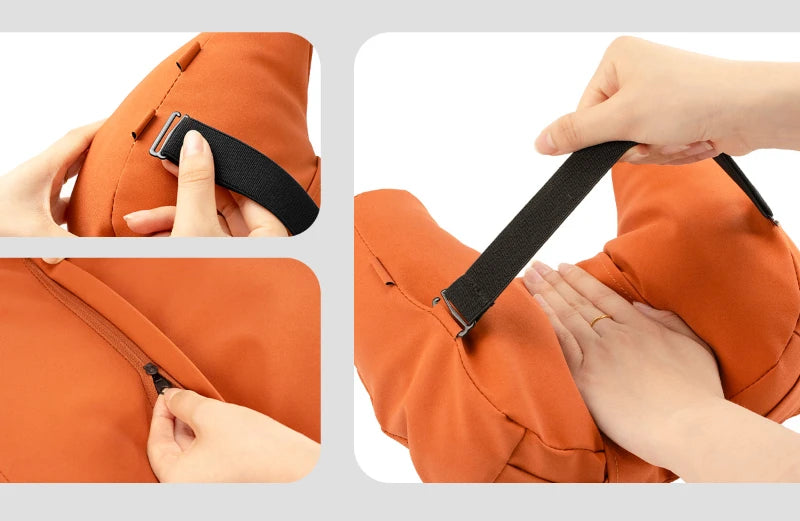 Premium Leather Car Neck Pillow | Ultimate Lumbar Support