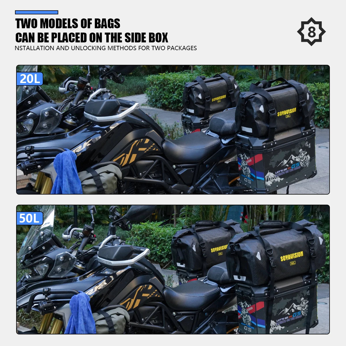 Waterproof Motorcycle Rear Seat Bag | Versatile Travel Duffel Bag