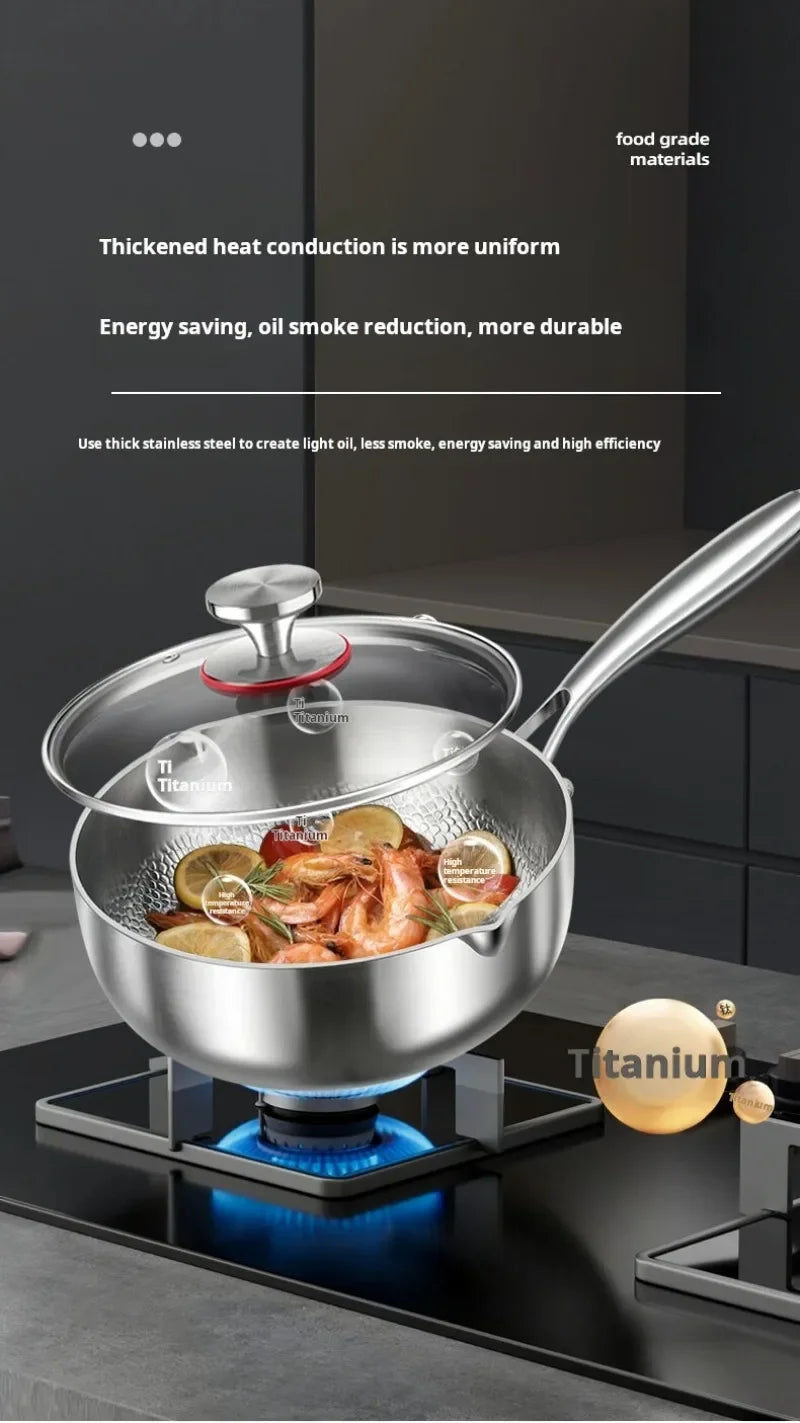 Pure Titanium Non-Stick Small Milk Pot | Ideal Baby Food Cookware