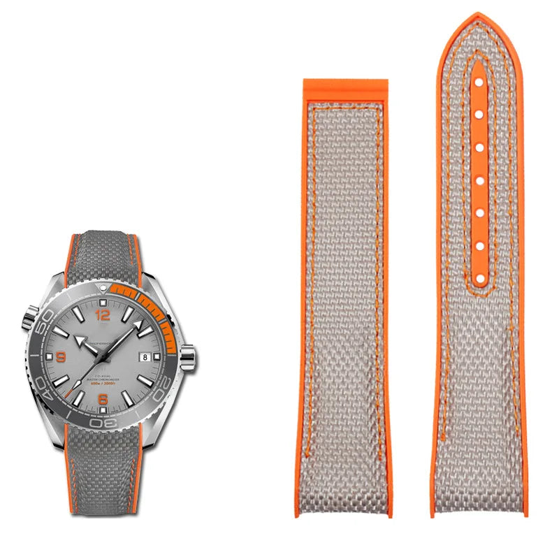 Versatile Nylon Rubber Watchband | Durable Comfort Strap