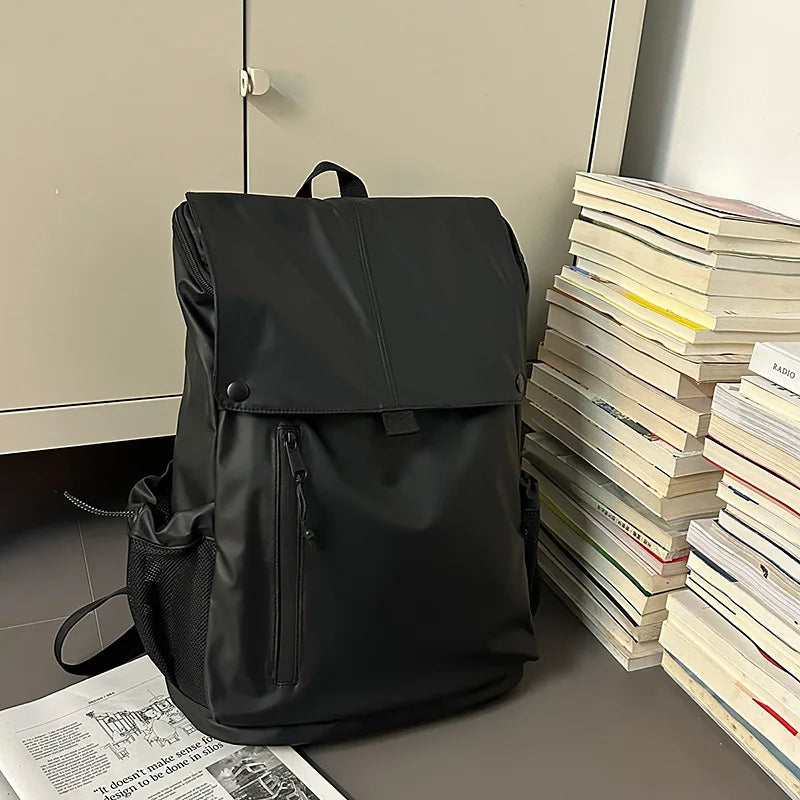 Large Waterproof Leather Backpack for Travel & Business - Unisex