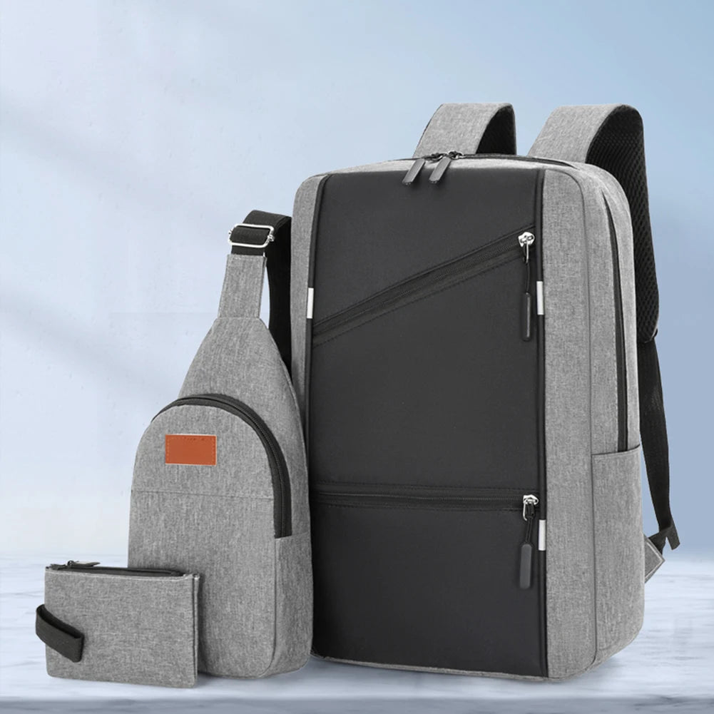 3Pcs Casual Bag Set | Versatile Backpack & Travel Bags