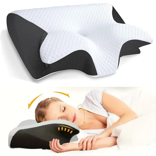 Cómoda almohada cervical de espuma viscoelástica | El mejor apoyo para dormir