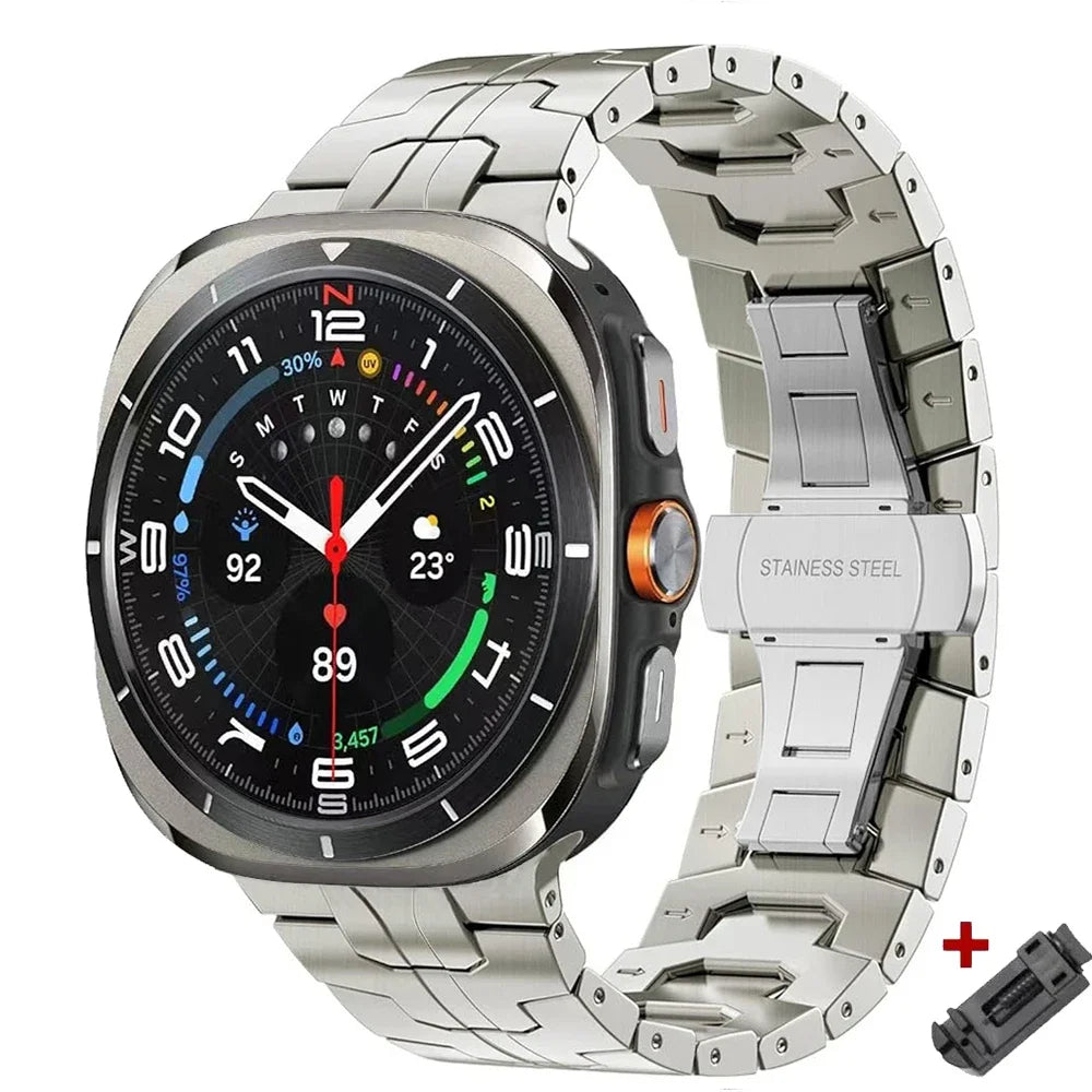 Luxury Titanium Band for Galaxy Watch Ultra 47mm | Metal Bracelet