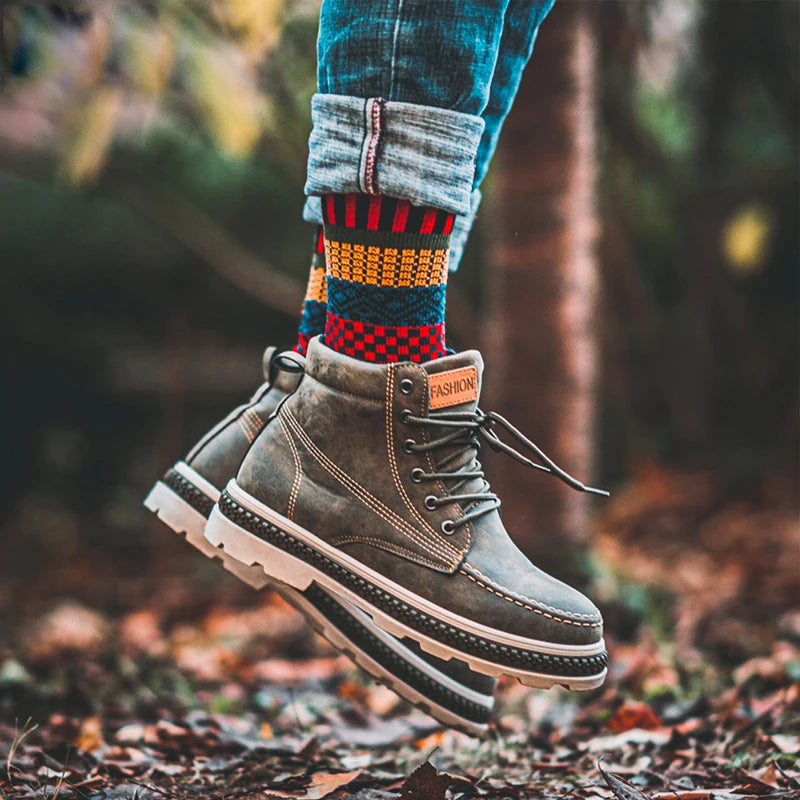 Colorful Wool Socks for Men | Warm & Comfortable Winter Footwear