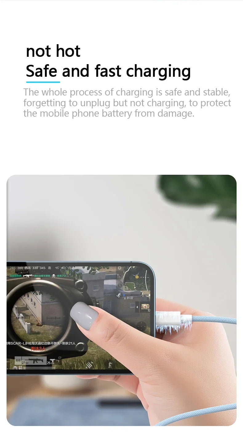 20W USB-C Fast Charging Cable for iPhone & iPad Devices