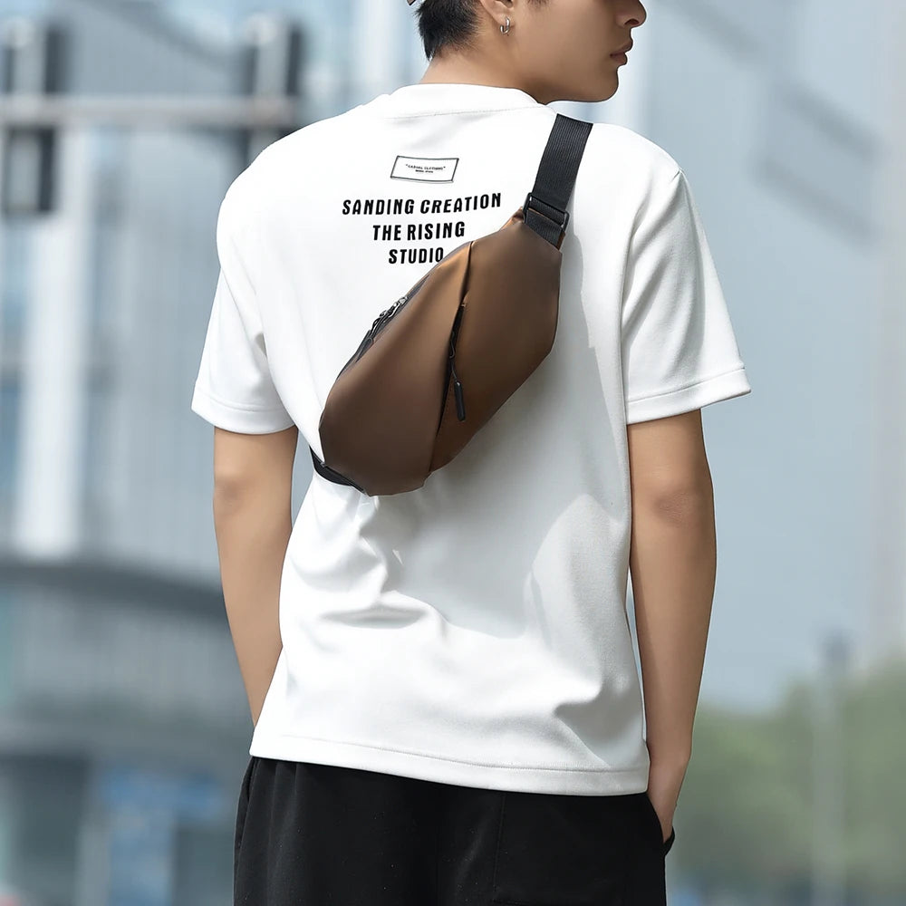 Men's Simple Large Capacity Shoulder Bag | Versatile Crossbody Design