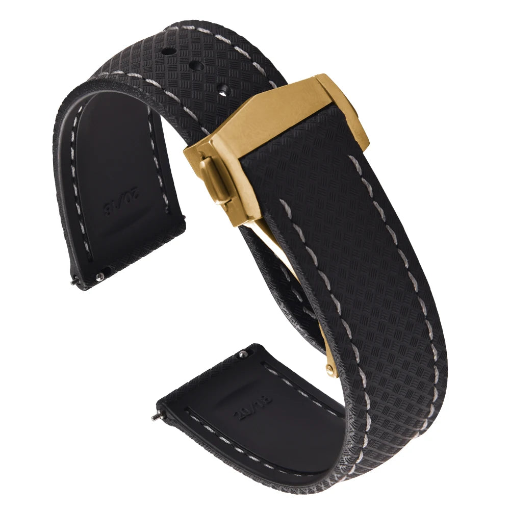 Universal Tropical FKM Rubber Watch Strap | Quick-Release Dive Bracelets