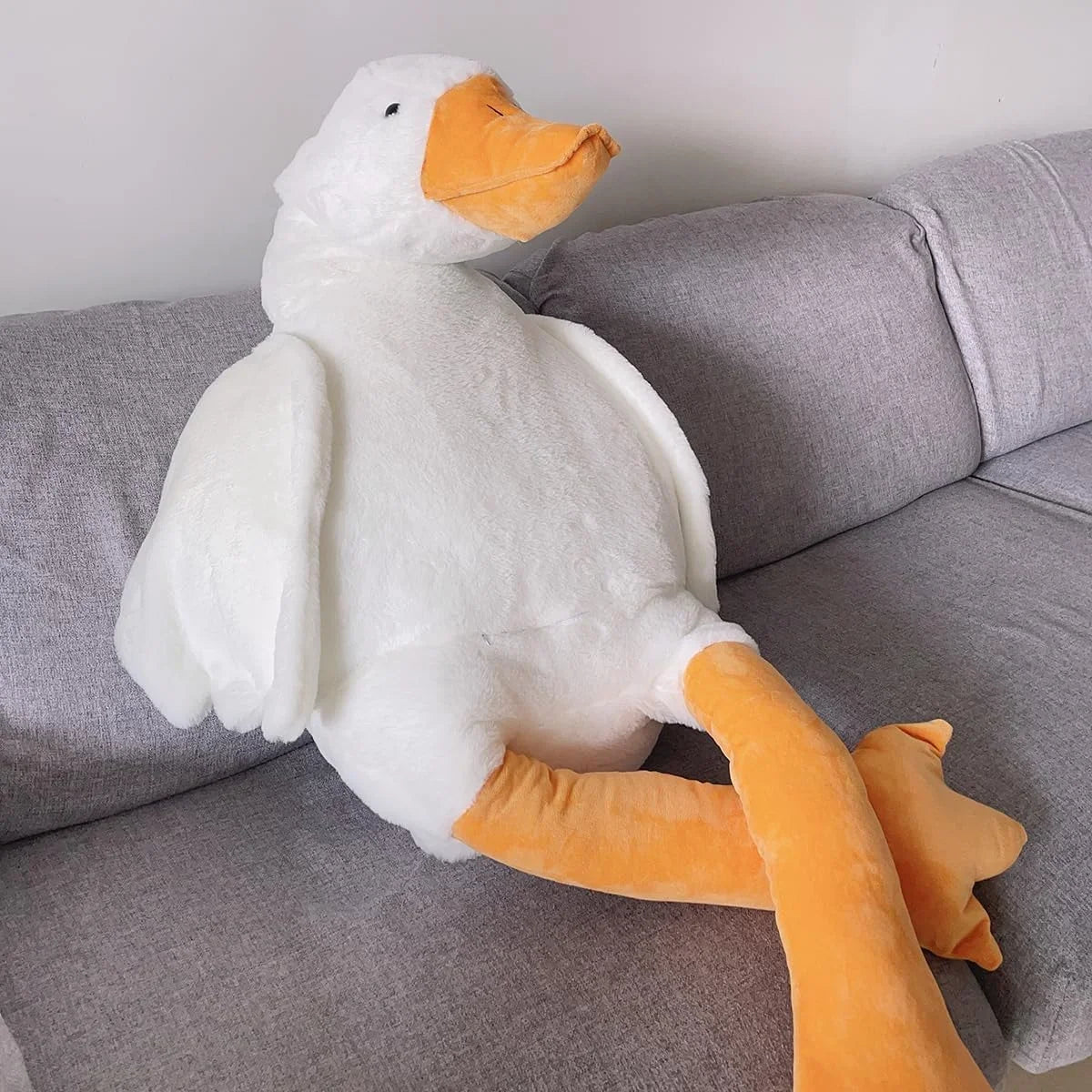 Funny Goose Plush Toy 50cm 90cm 130cm Soft Duck Pillow Stuffed Animal Sleeping Cushion Cute Gift for Kids Girlfriend Birthday